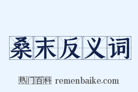 桑末反义词是什么意思的图片